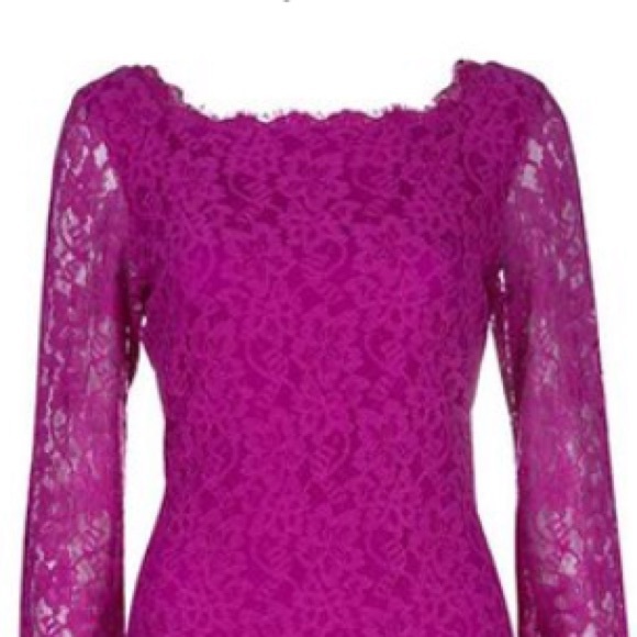 NWT Diane von Furstenberg 'Zarita' Lace Dress, Size 14 - Picture 5 of 12